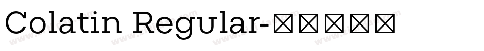 Colatin Regular字体转换